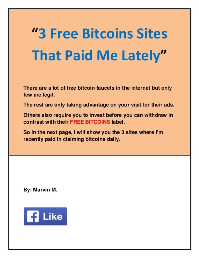 3 Free!    Bitcoins Sites That Paid Me Lately - 